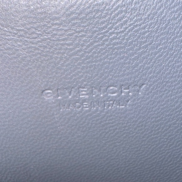 Givenchy Mini Phone Crossbody Bag Gray Croc Embossed Calfskin Gold Chain / Charm - Picture 12 of 15